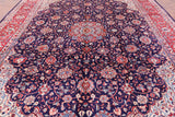Blue Persian Mahal Hand Knotted Area Rug - 10' 2" X 13' 8" - Golden Nile
