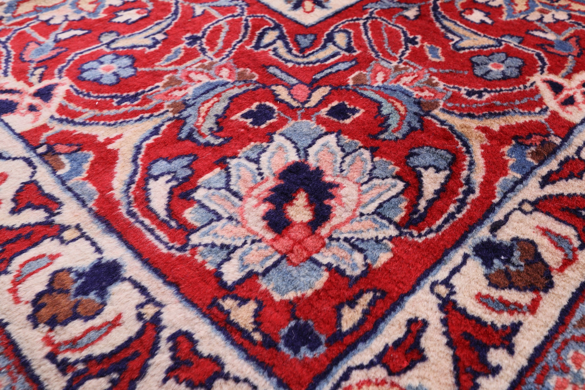 Blue Persian Mahal Hand Knotted Area Rug - 10' 2" X 13' 8" - Golden Nile
