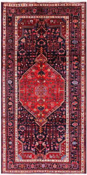 New Authentic Persian Hamadan Area Rug - 5' 7" X 11' 7" - Golden Nile