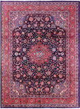 Blue New Persian Sarouk Area Rug - 9' 11" X 13' 2" - Golden Nile