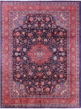 Blue New Persian Sarouk Area Rug - 9' 11" X 13' 2" - Golden Nile