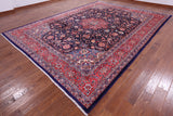 Blue New Persian Sarouk Area Rug - 9' 11" X 13' 2" - Golden Nile