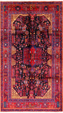 Black New Persian Nahavand Hand Knotted Area Rug - 5' 6" X 9' 10" - Golden Nile