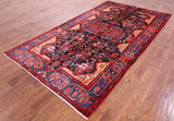 Black New Handmade Persian Nahavand Wool Rug - 5' 5" X 10' 5" - Golden Nile