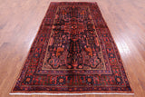 Black New Persian Nahavand Handmade Area Rug - 5' 4" X 10' 1" - Golden Nile