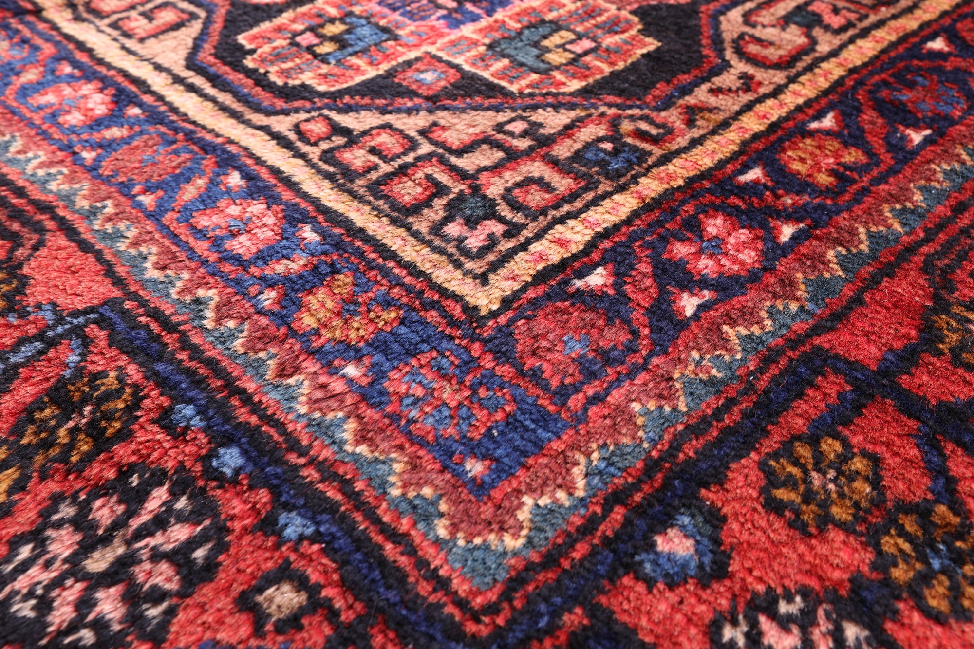 Black New Persian Nahavand Handmade Area Rug - 5' 4" X 10' 1" - Golden Nile