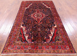 New Authentic Persian Nahavand Hand Knotted Area Rug - 4' 11" X 9' 1" - Golden Nile