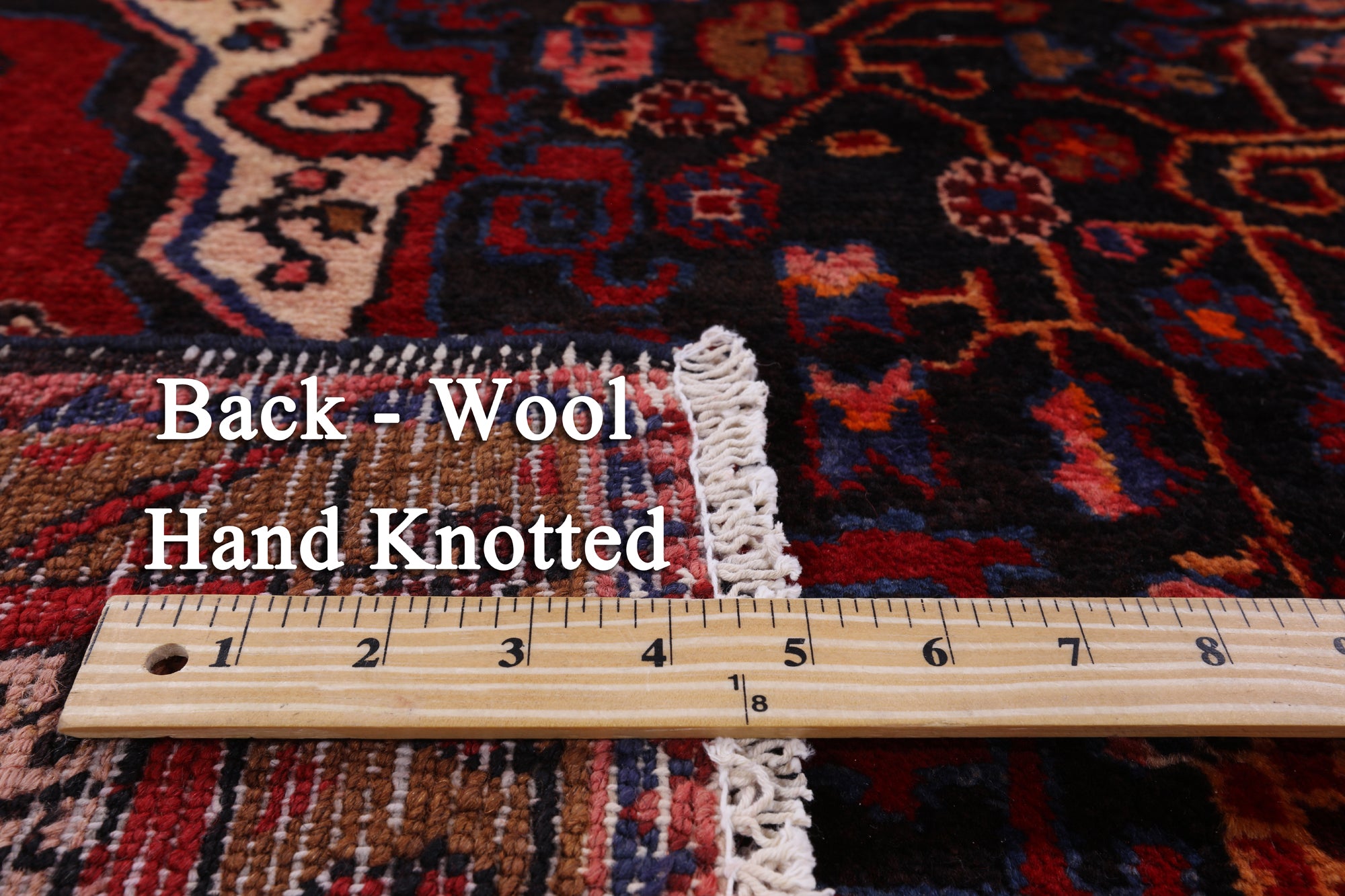 New Authentic Persian Nahavand Hand Knotted Area Rug - 4' 11" X 9' 1" - Golden Nile