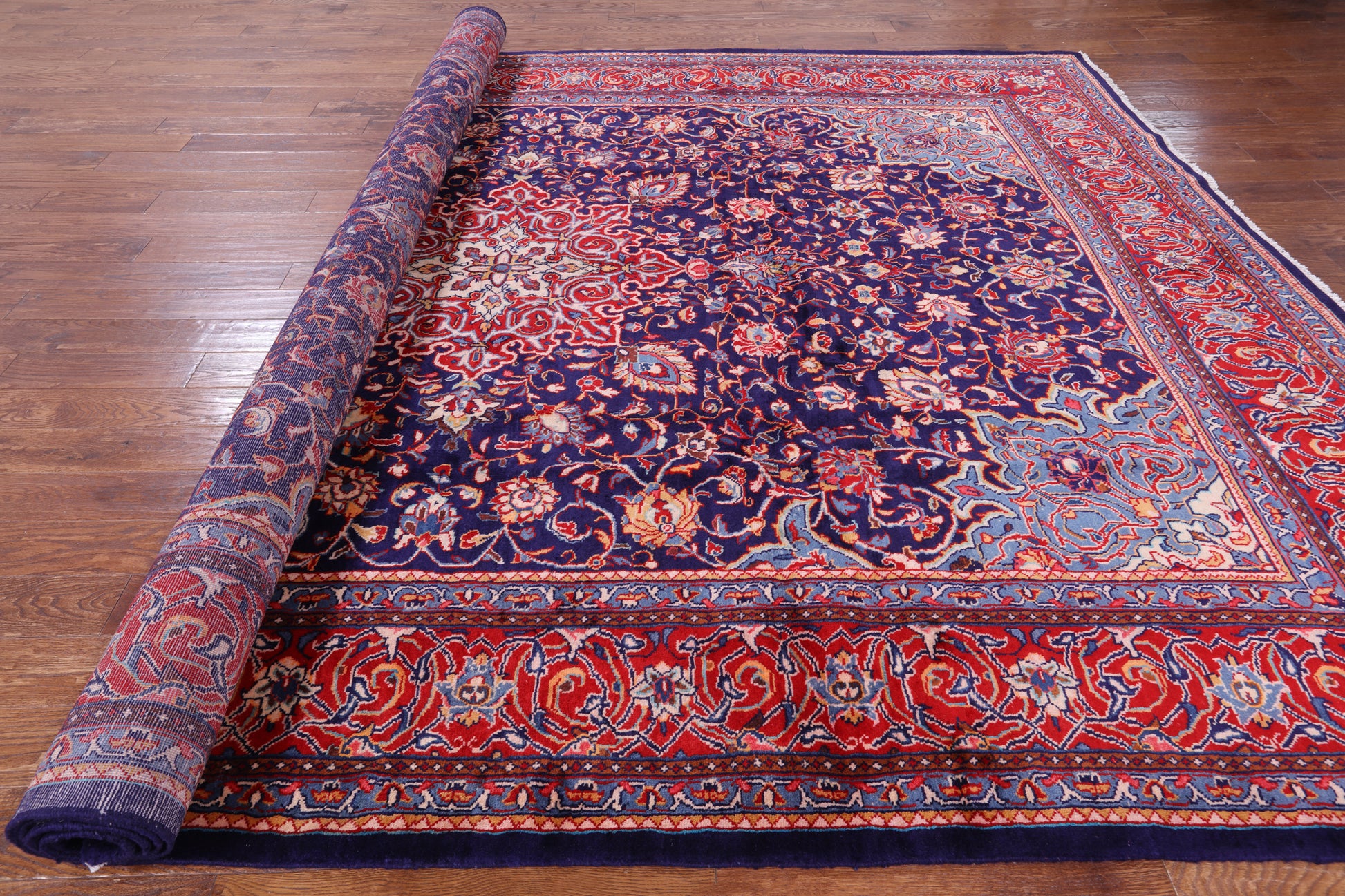 Blue New Authentic Persian Mahal Area Rug - 9' 10" X 13' 4" - Golden Nile