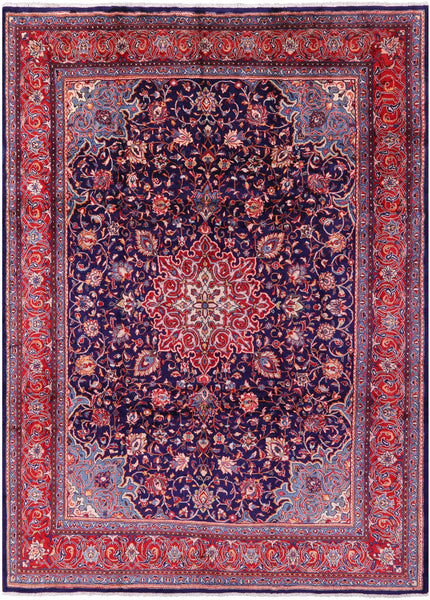 Blue New Authentic Persian Mahal Area Rug - 9' 10" X 13' 4" - Golden Nile
