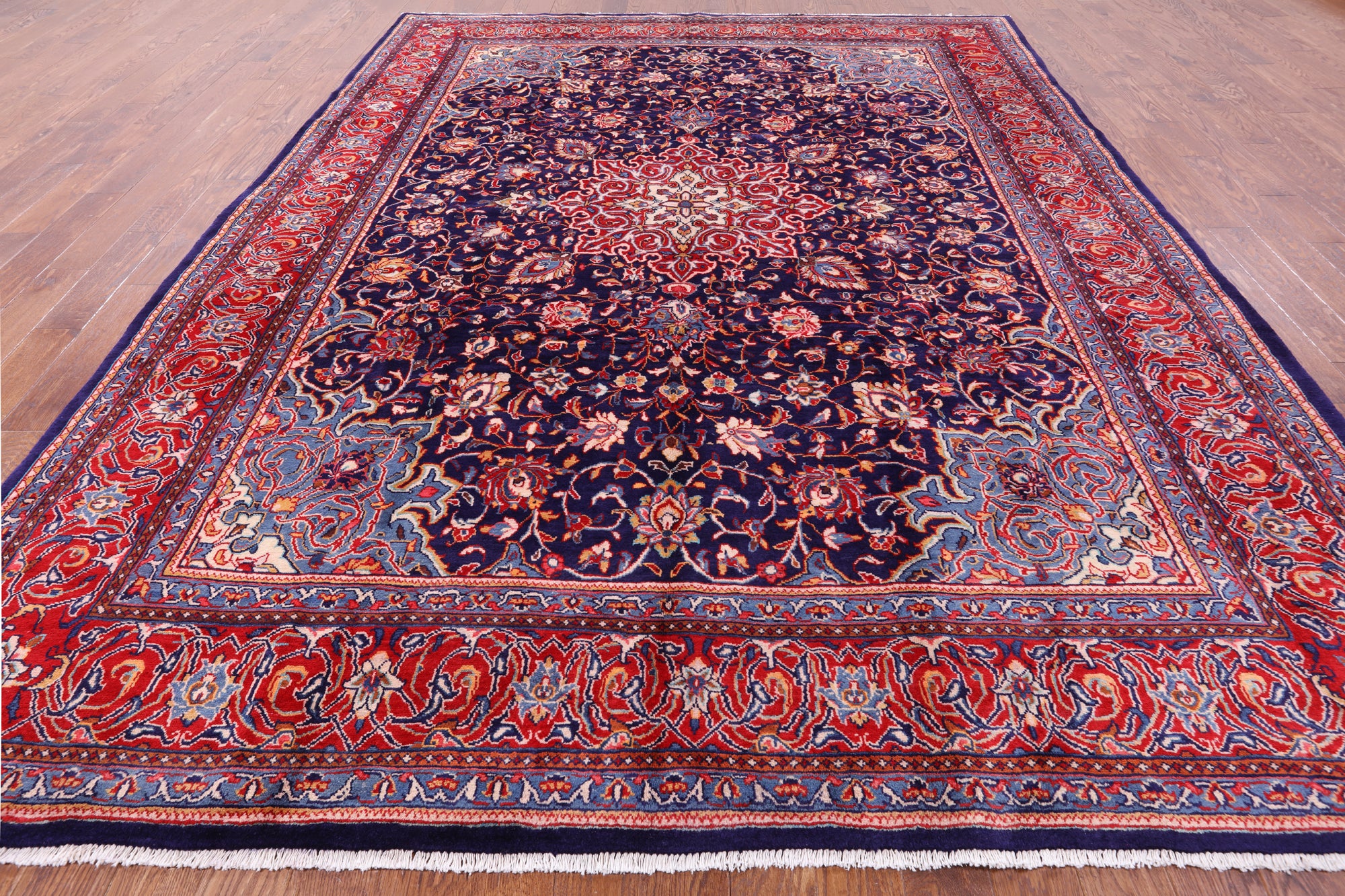 Blue New Authentic Persian Mahal Area Rug - 9' 10" X 13' 4" - Golden Nile