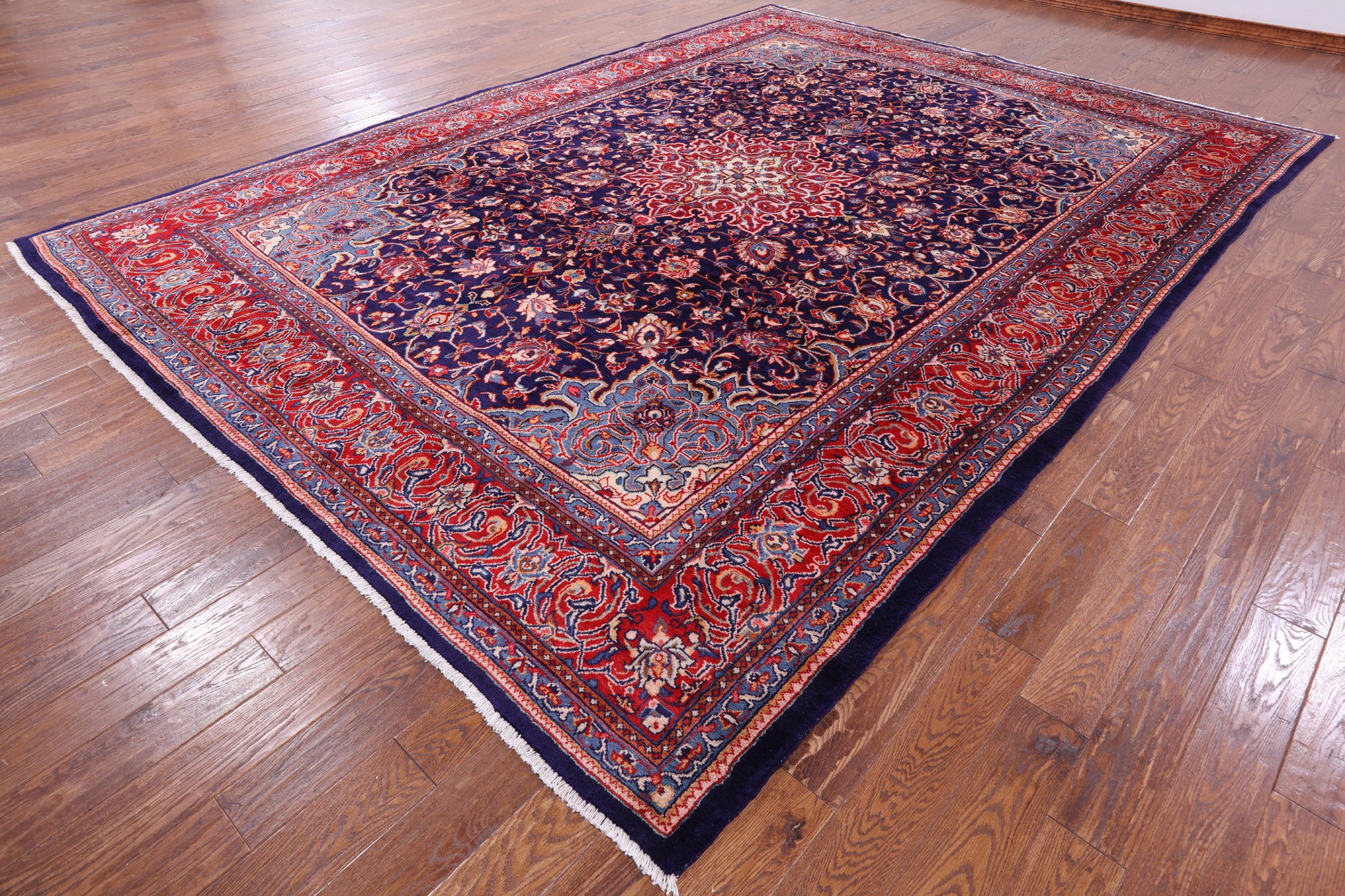 Blue New Authentic Persian Mahal Area Rug - 9' 10" X 13' 4" - Golden Nile