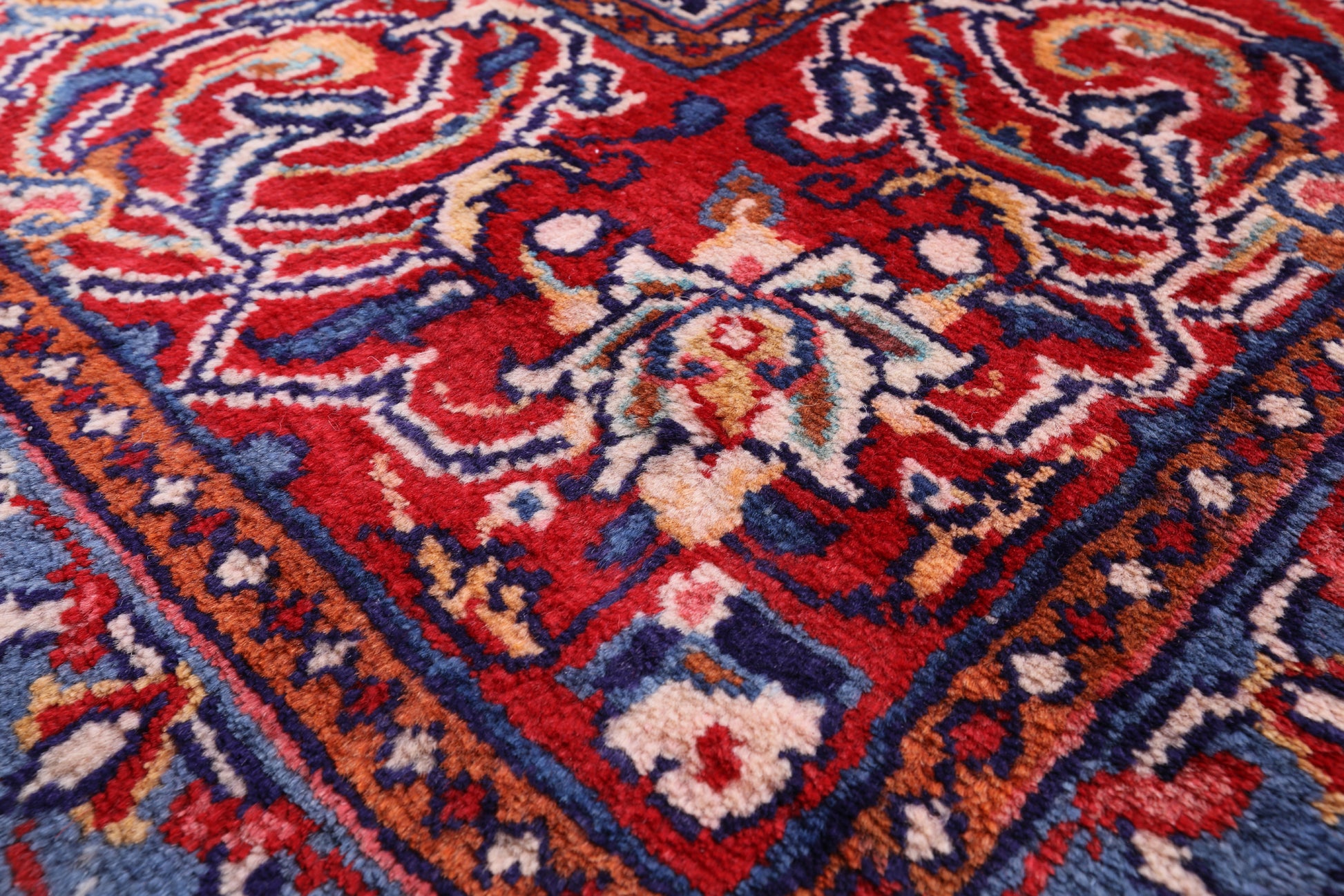 Blue New Authentic Persian Mahal Area Rug - 9' 10" X 13' 4" - Golden Nile