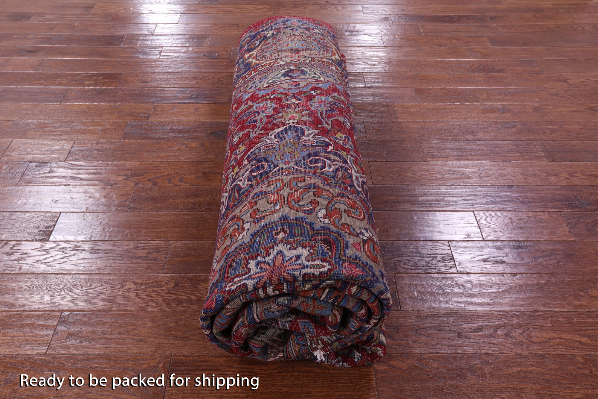 Red New Authentic Persian Kashmar Hand Knotted Wool Rug - 9' 7" X 12' 8" - Golden Nile