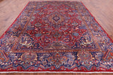 Red New Authentic Persian Kashmar Hand Knotted Wool Rug - 9' 7" X 12' 8" - Golden Nile