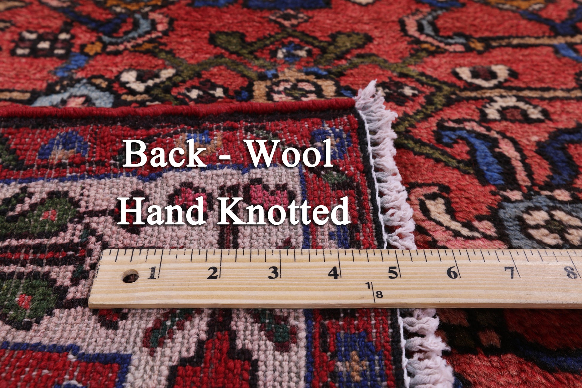 New Authentic Persian Hamadan Handmade Wool Rug - 5' 1" X 10' 2" - Golden Nile