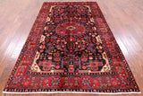 Black Authentic Persian Nahavand Area Rug - 5' 5" X 9' 2" - Golden Nile