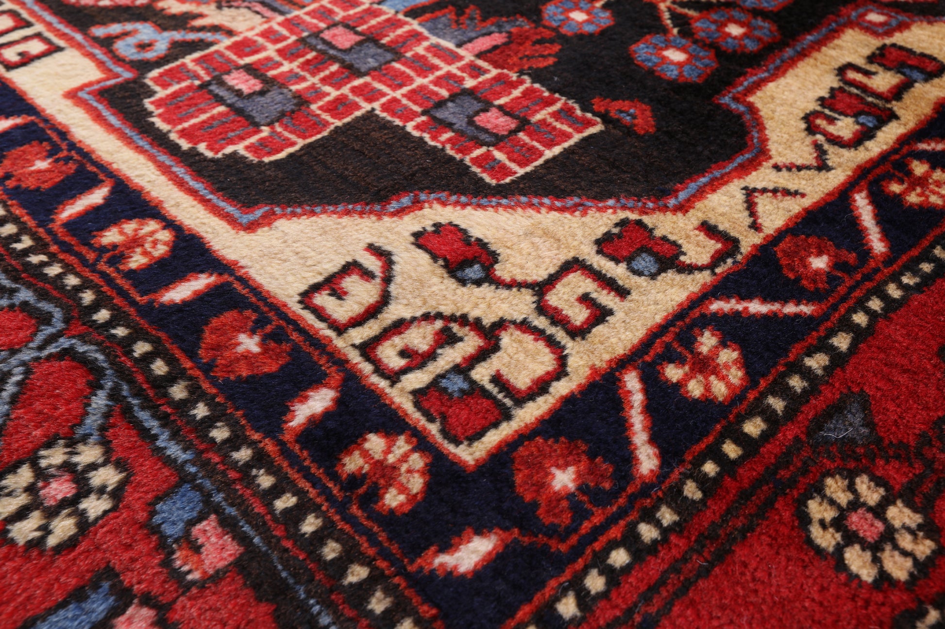 Black Authentic Persian Nahavand Area Rug - 5' 5" X 9' 2" - Golden Nile