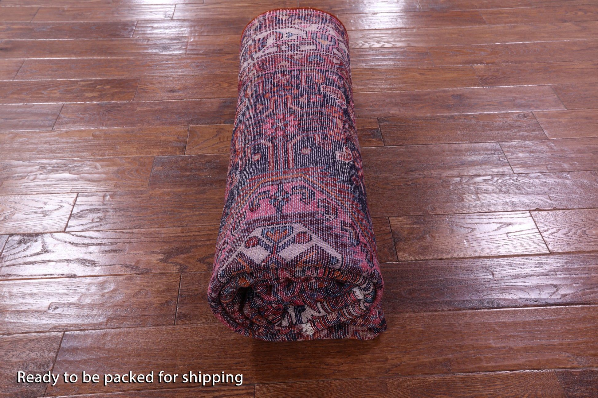 Black Hand Knotted New Authentic Persian Hamadan Wool Rug - 5' 5" X 10' 0" - Golden Nile