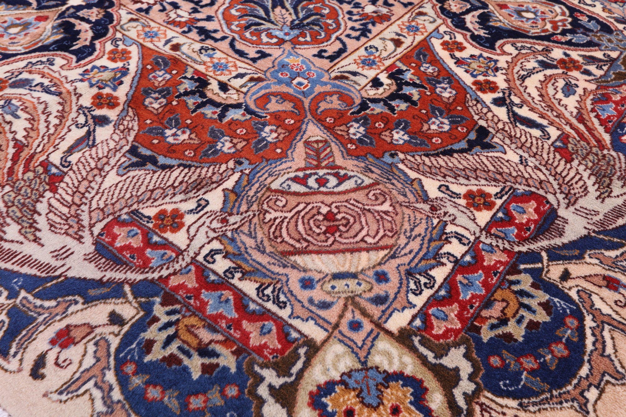 Blue New Authentic Persian Kashmar Area Rug - 10' 1" X 12' 7" - Golden Nile