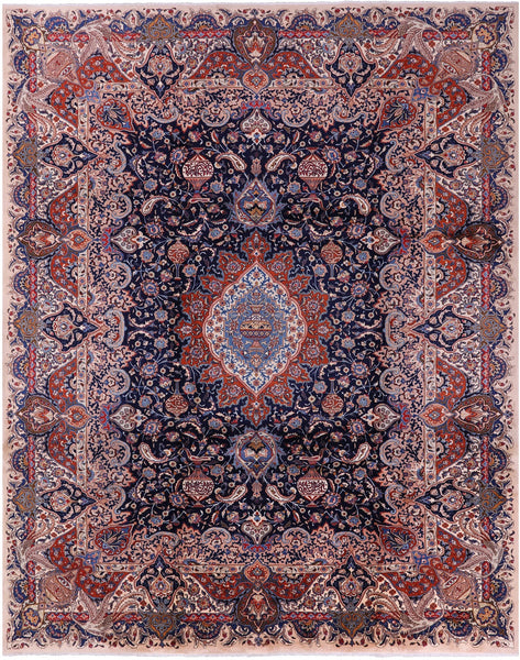 Blue New Authentic Persian Kashmar Area Rug - 10' 1" X 12' 7" - Golden Nile