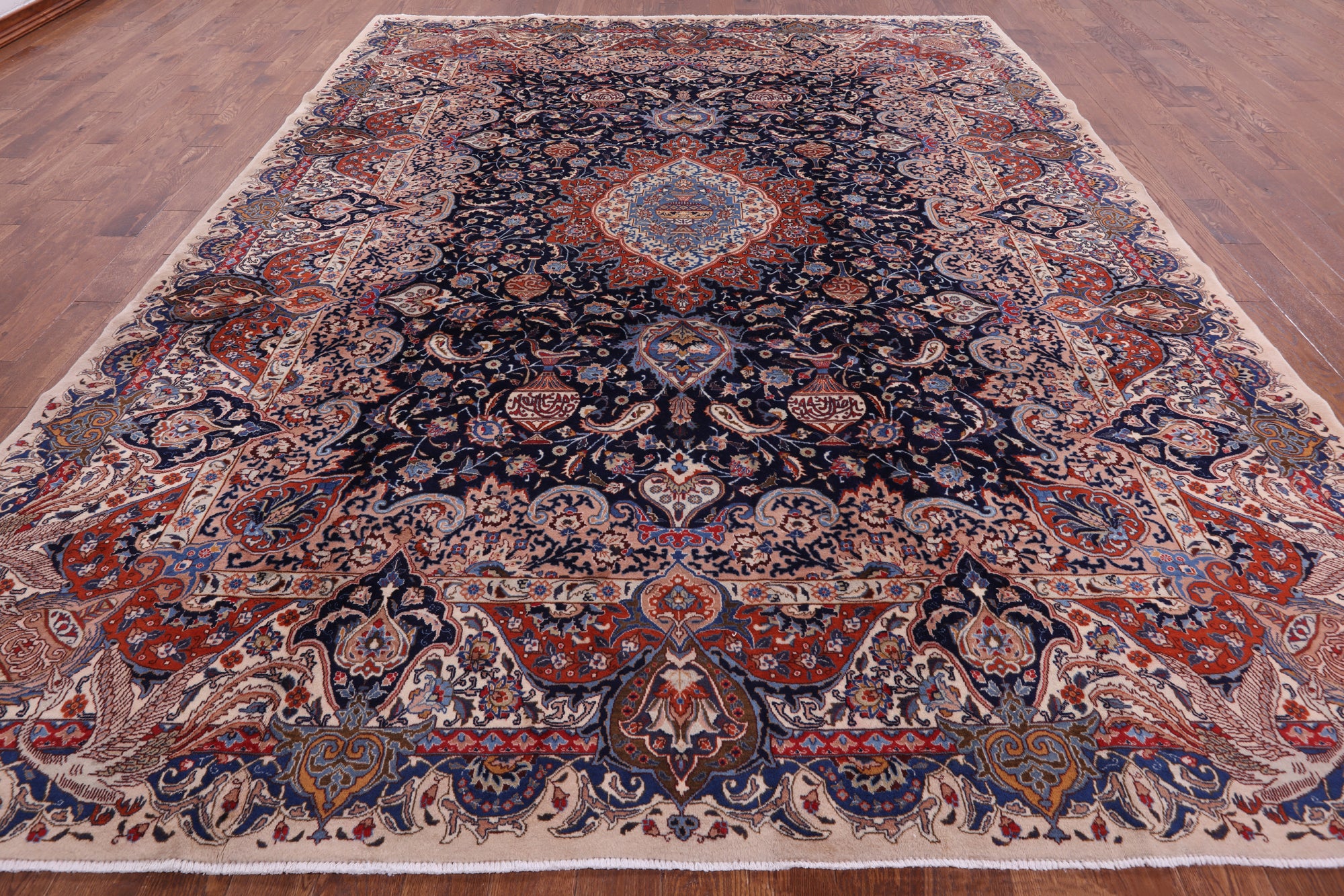 Blue New Authentic Persian Kashmar Area Rug - 10' 1" X 12' 7" - Golden Nile