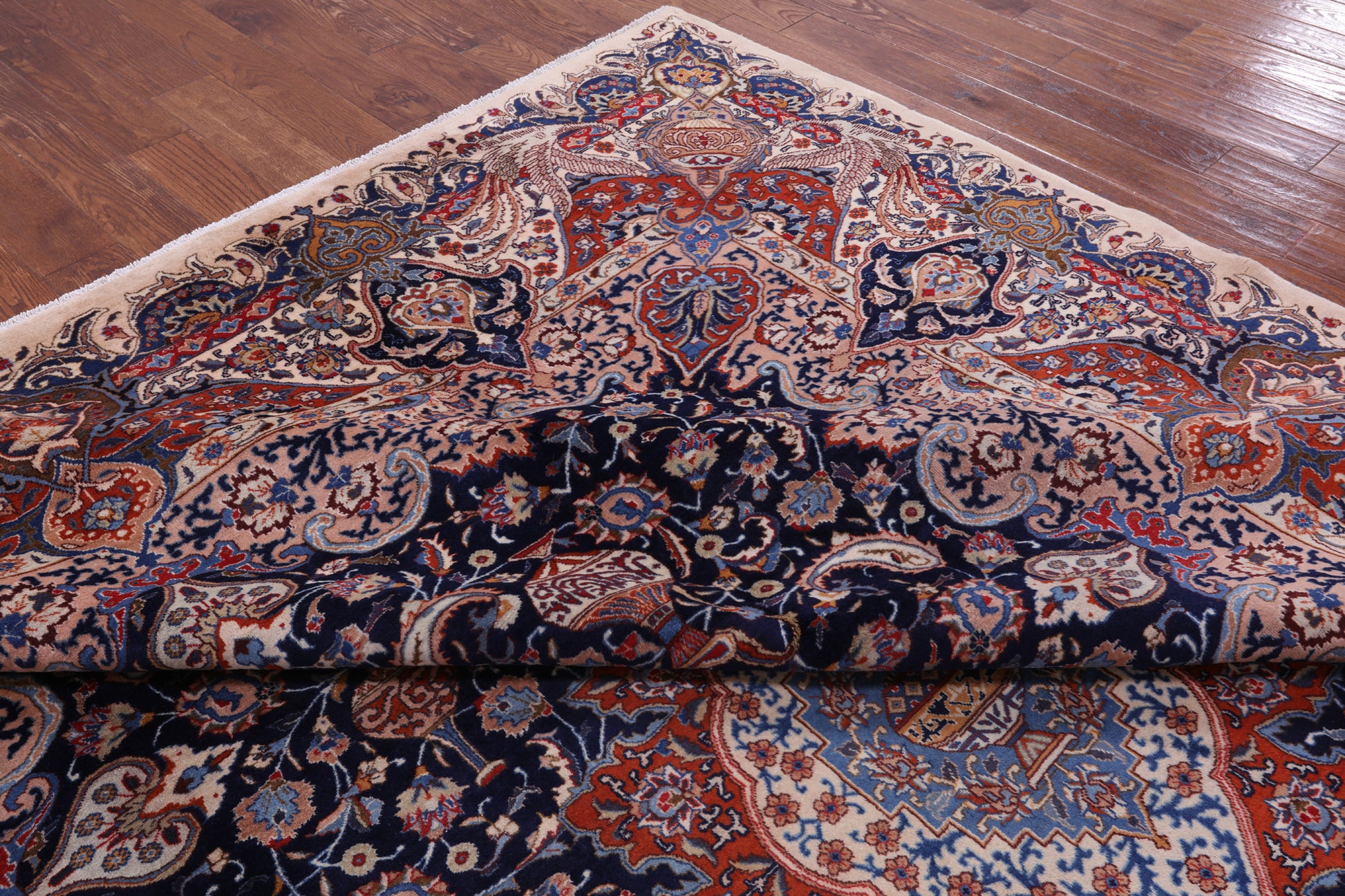 Blue New Authentic Persian Kashmar Area Rug - 10' 1" X 12' 7" - Golden Nile