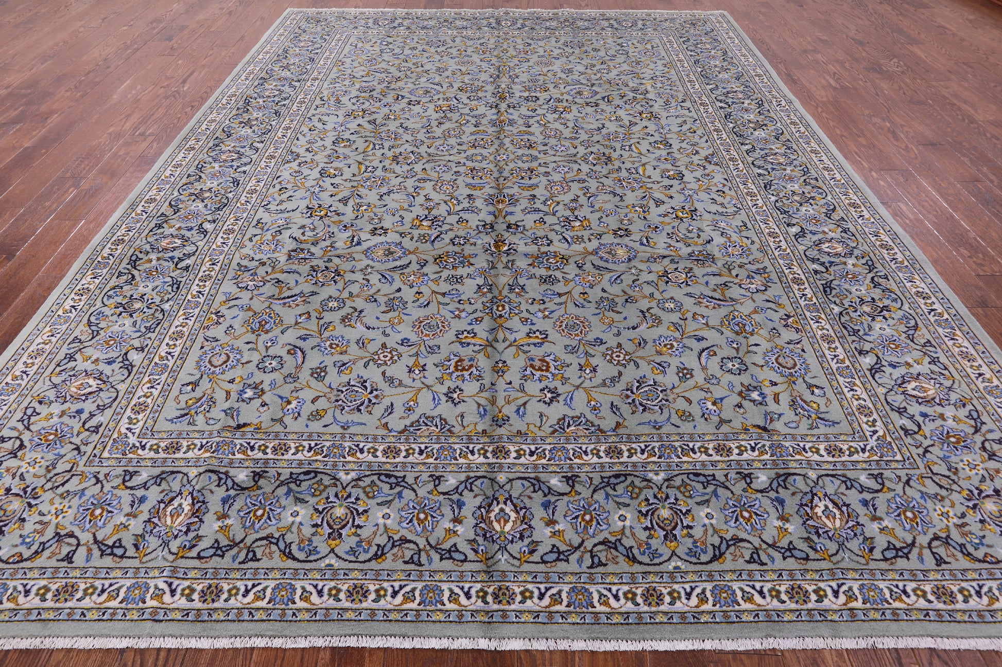 New Authentic Persian Kashan Area Rug - 9' 4" X 12' 8" - Golden Nile