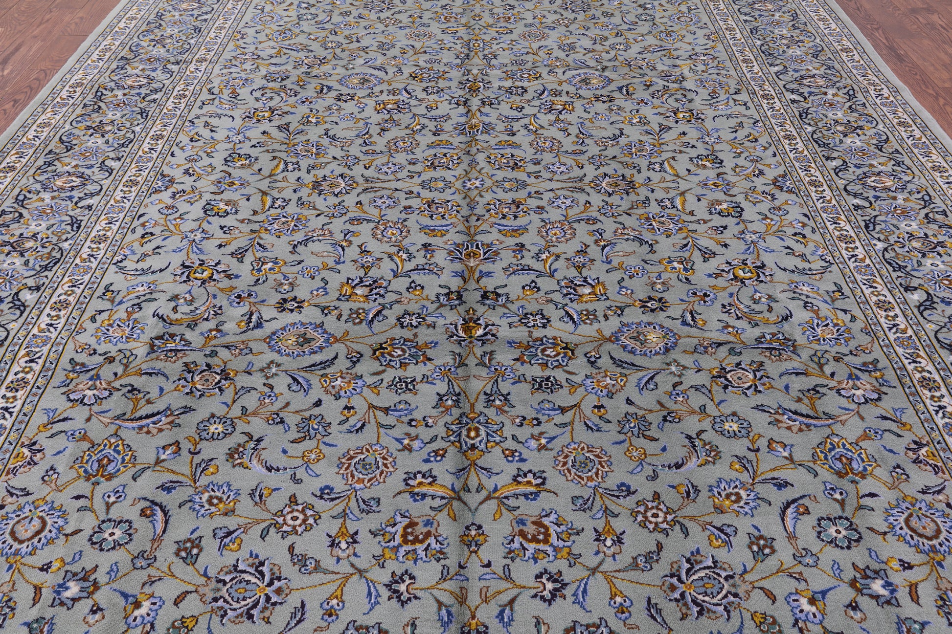 New Authentic Persian Kashan Area Rug - 9' 4" X 12' 8" - Golden Nile