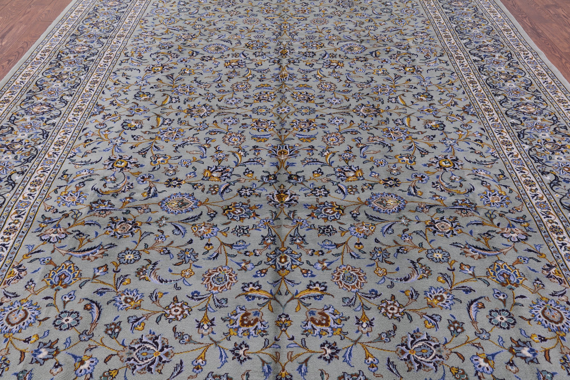 New Authentic Persian Kashan Area Rug - 9' 4" X 12' 8" - Golden Nile