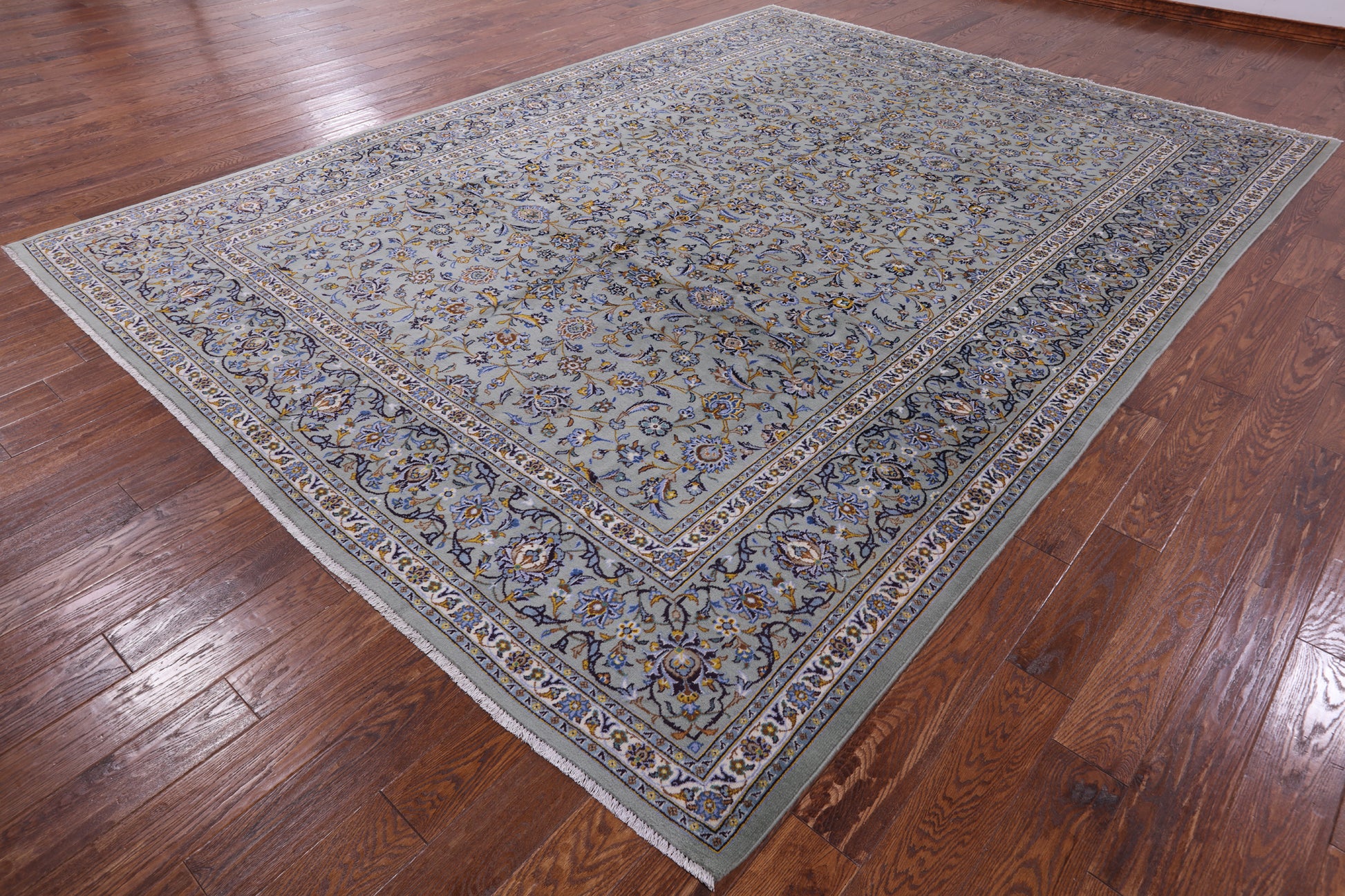 New Authentic Persian Kashan Area Rug - 9' 4" X 12' 8" - Golden Nile