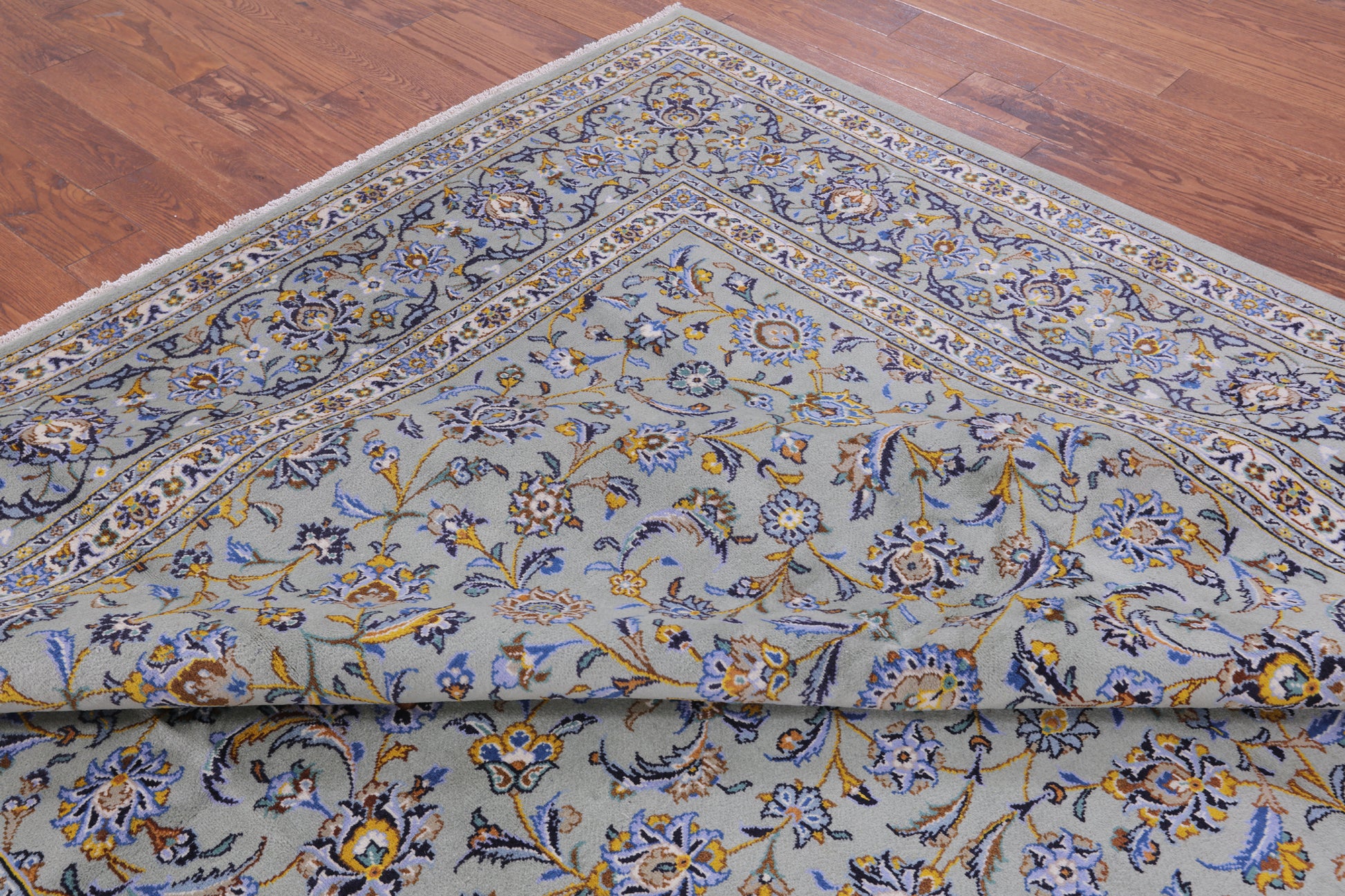 New Authentic Persian Kashan Area Rug - 9' 4" X 12' 8" - Golden Nile