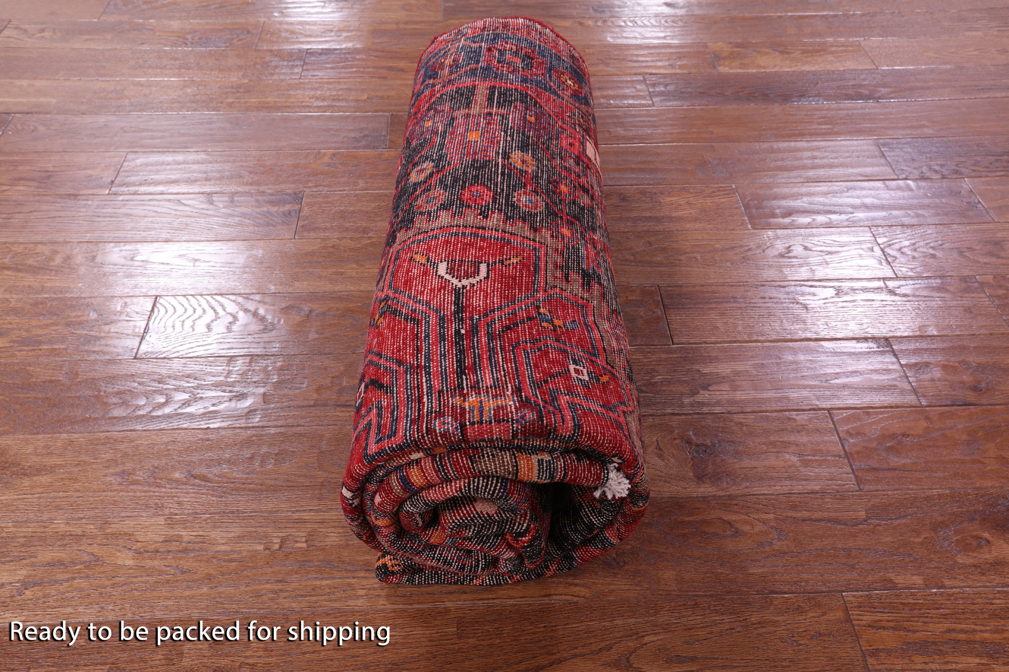 Black New Authentic Persian Nahavand Hand Knotted Rug - 5' 5" X 9' 10" - Golden Nile