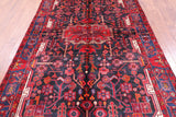 Black New Authentic Persian Nahavand Hand Knotted Rug - 5' 5" X 9' 10" - Golden Nile