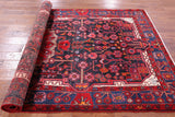 Black New Authentic Persian Nahavand Hand Knotted Rug - 5' 5" X 9' 10" - Golden Nile