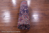 Blue New Persian Sarouk Handmade Rug - 9' 3" X 12' 6" - Golden Nile