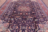 Blue New Persian Sarouk Handmade Rug - 9' 3" X 12' 6" - Golden Nile