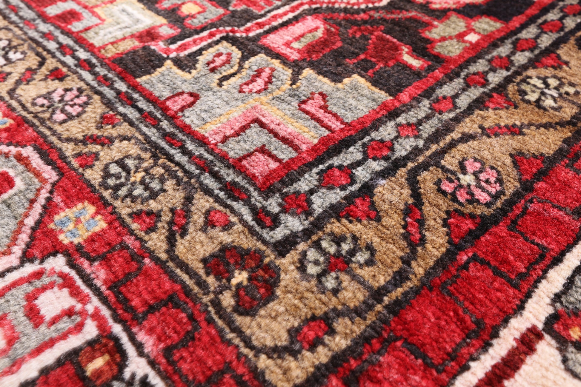 Black New Persian Nahavand Hand Knotted Area Rug - 5' 2" X 9' 8" - Golden Nile