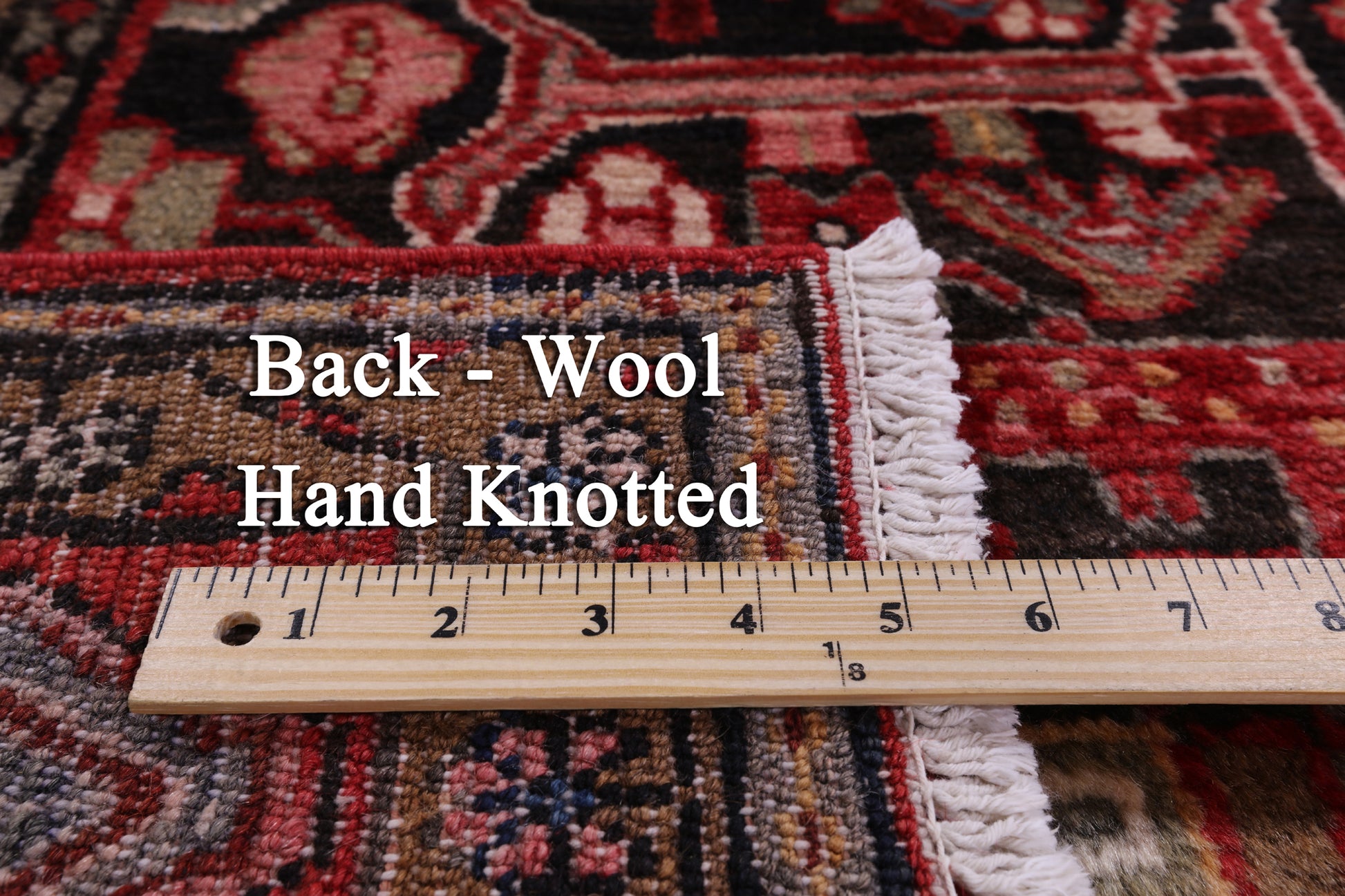 Black New Persian Nahavand Hand Knotted Area Rug - 5' 2" X 9' 8" - Golden Nile