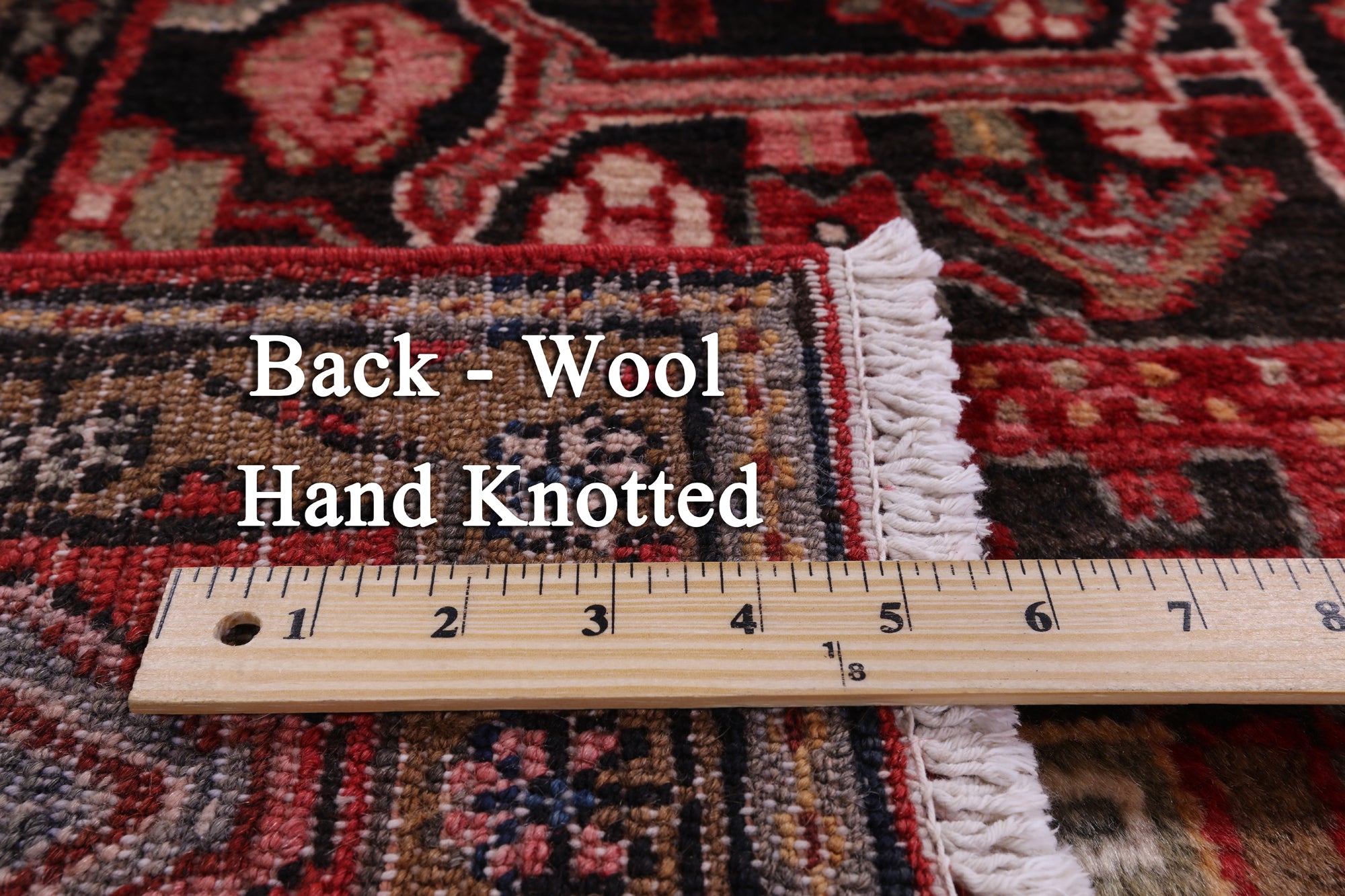 Black New Persian Nahavand Hand Knotted Area Rug - 5' 2" X 9' 8" - Golden Nile