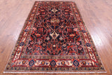 Black New Authentic Persian Nahavand Area Rug - 5' 3" X 9' 1" - Golden Nile
