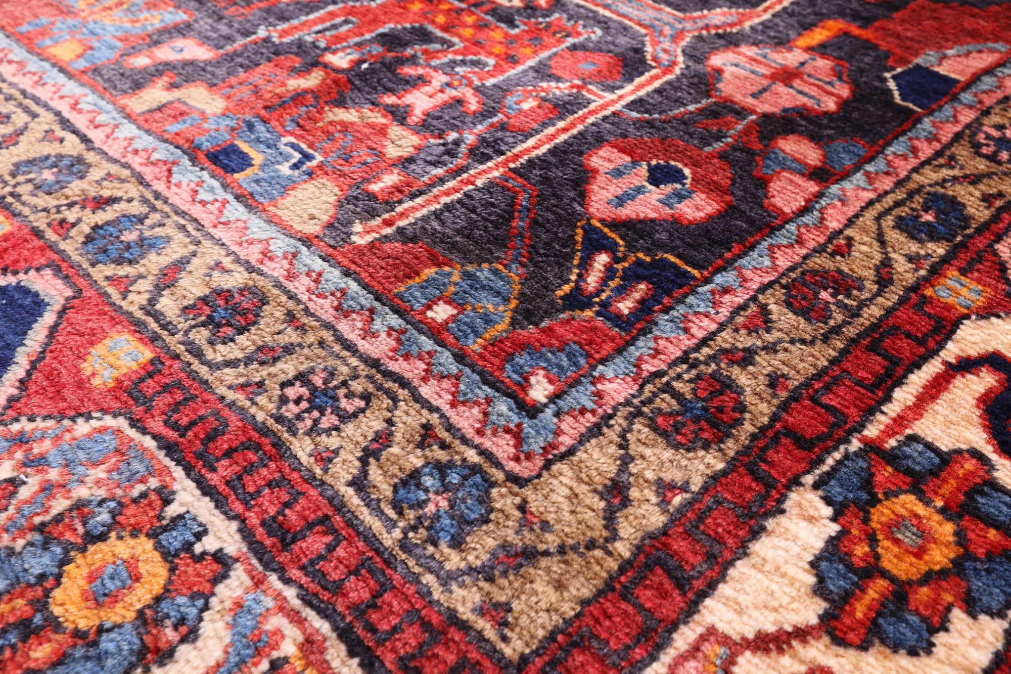 Black New Authentic Persian Nahavand Area Rug - 5' 3" X 9' 1" - Golden Nile