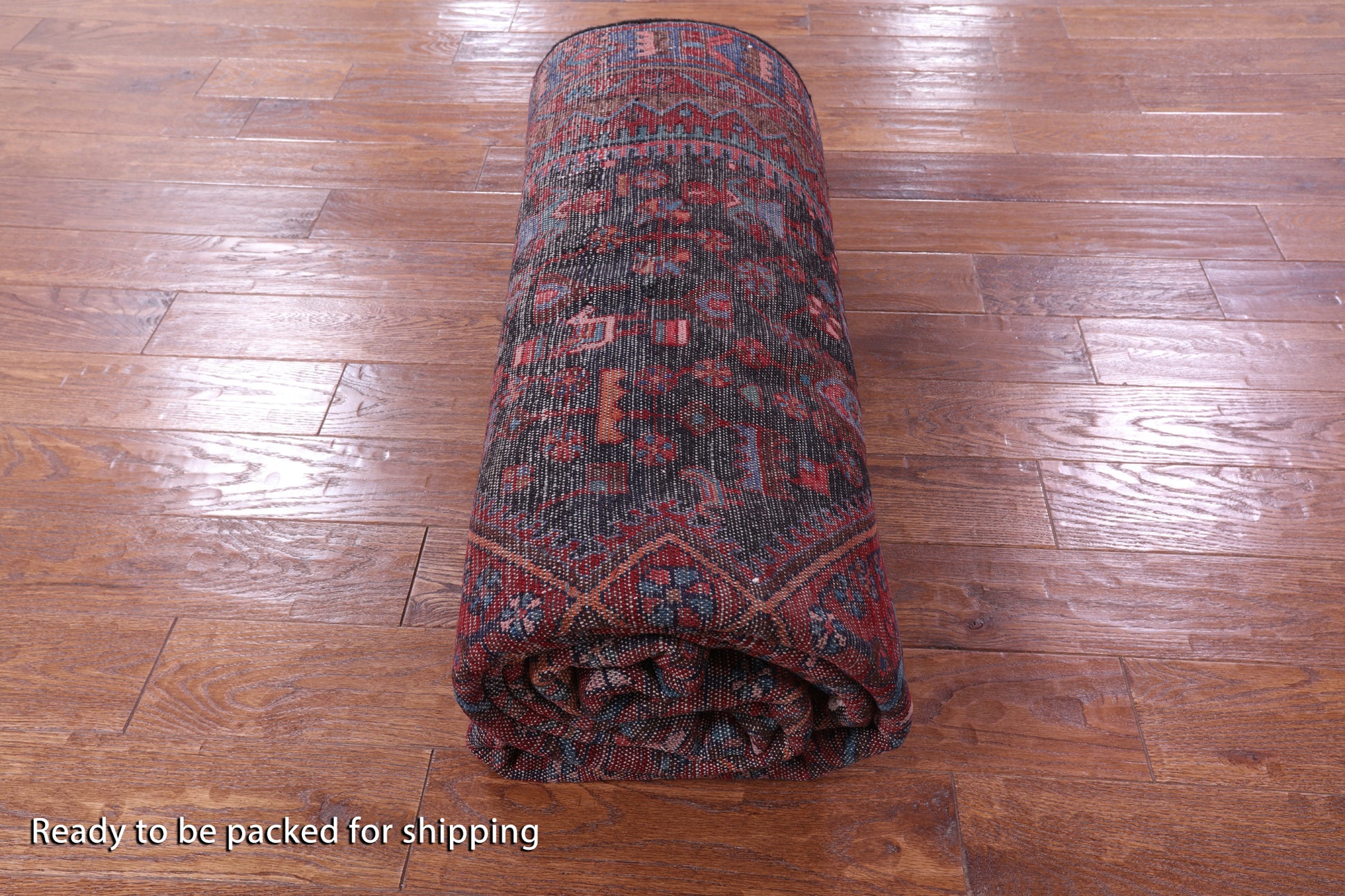 Black New Hand Knotted Persian Nahavand Wool Rug - 5' 5" X 12' 1" - Golden Nile