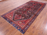 Black New Hand Knotted Persian Nahavand Wool Rug - 5' 5" X 12' 1" - Golden Nile