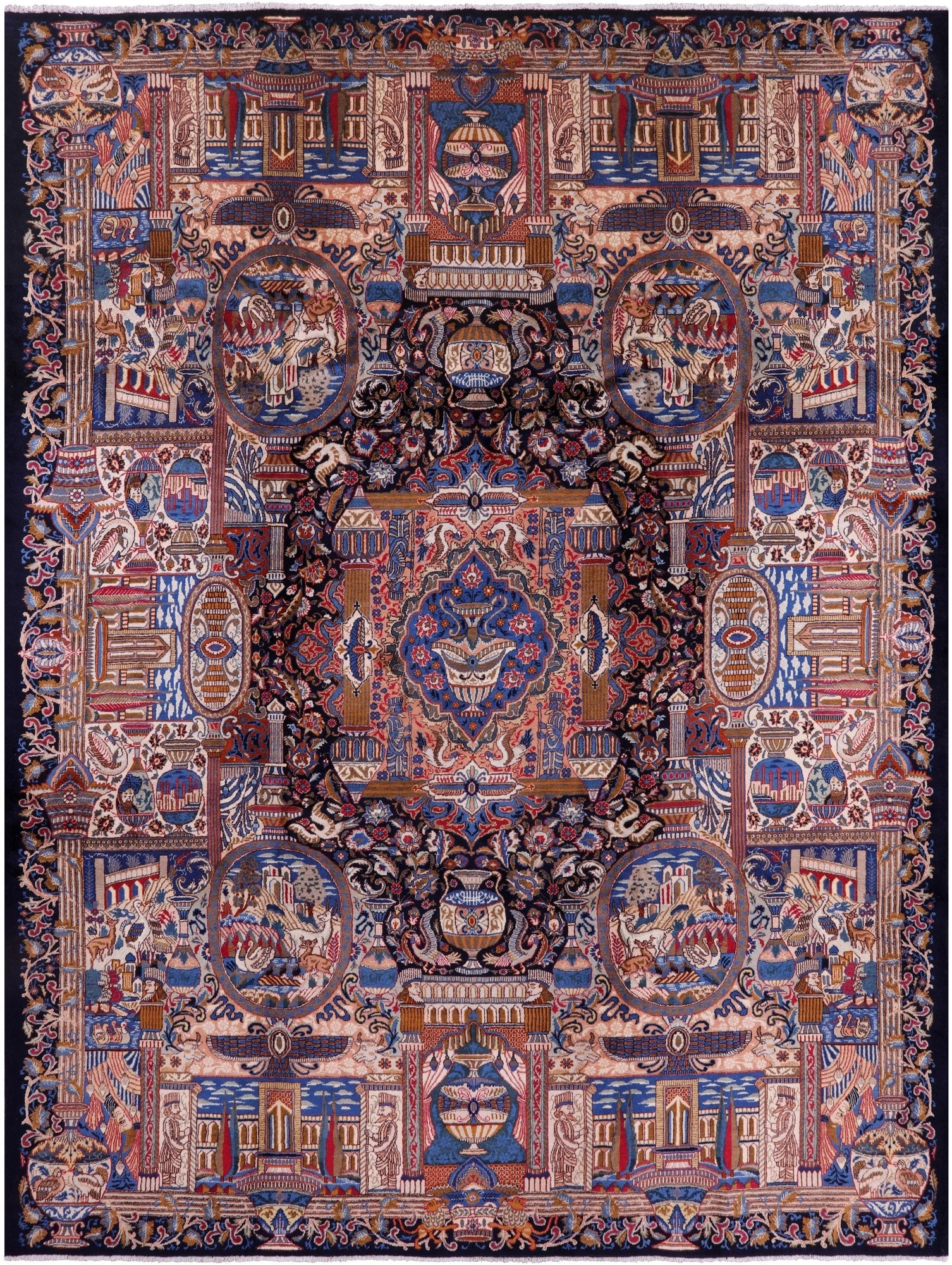 New Authentic Persian Kashmar Hand Knotted Area Rug - 9' 10" X 12' 10" - Golden Nile