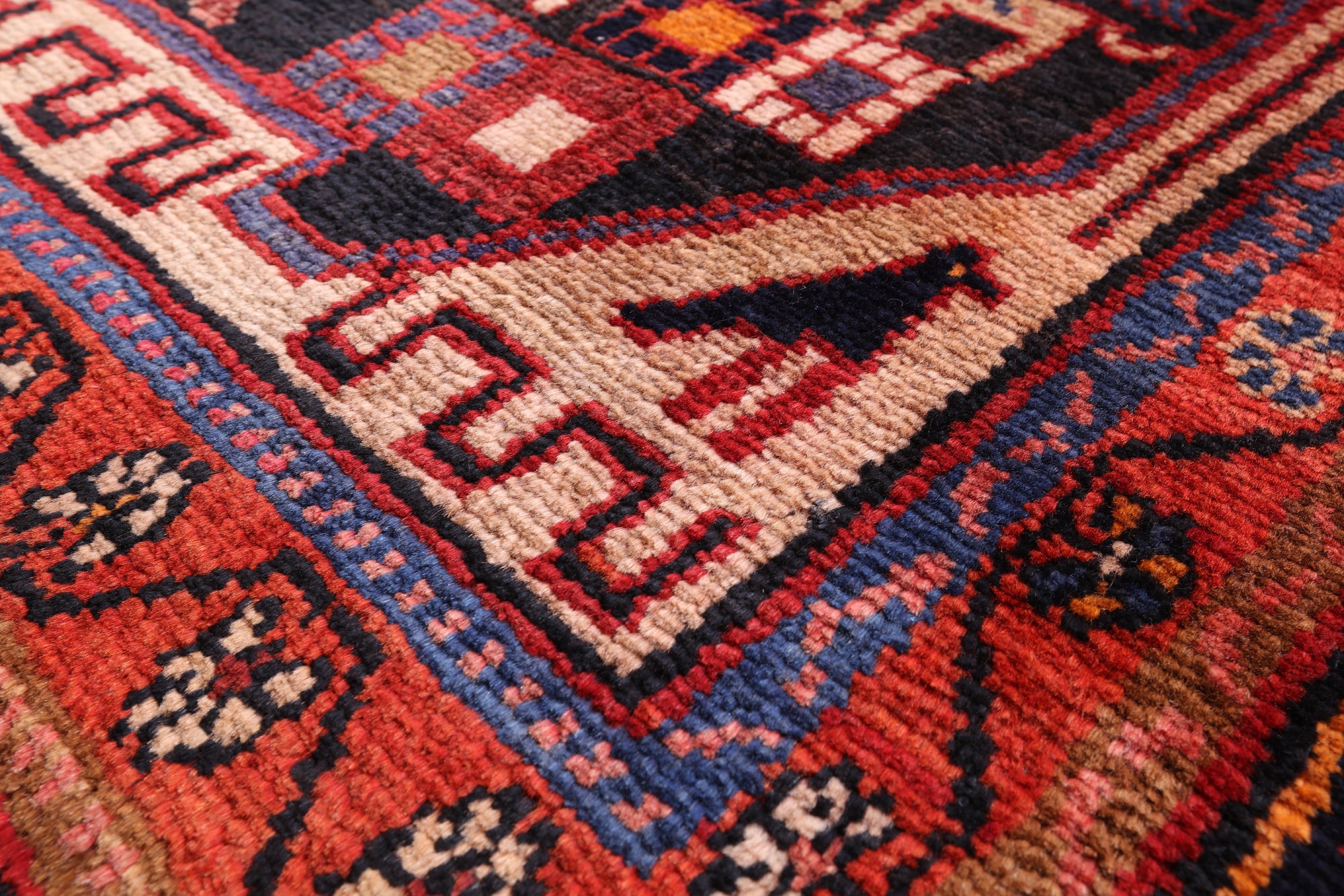 Black New Authentic Persian Nahavand Area Rug - 5' 5" X 10' 9" - Golden Nile