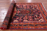 Black New Authentic Persian Nahavand Area Rug - 5' 5" X 10' 9" - Golden Nile
