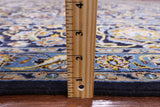 Blue New Persian Kashan Hand Knotted Area Rug - 10' 1" X 13' 0" - Golden Nile