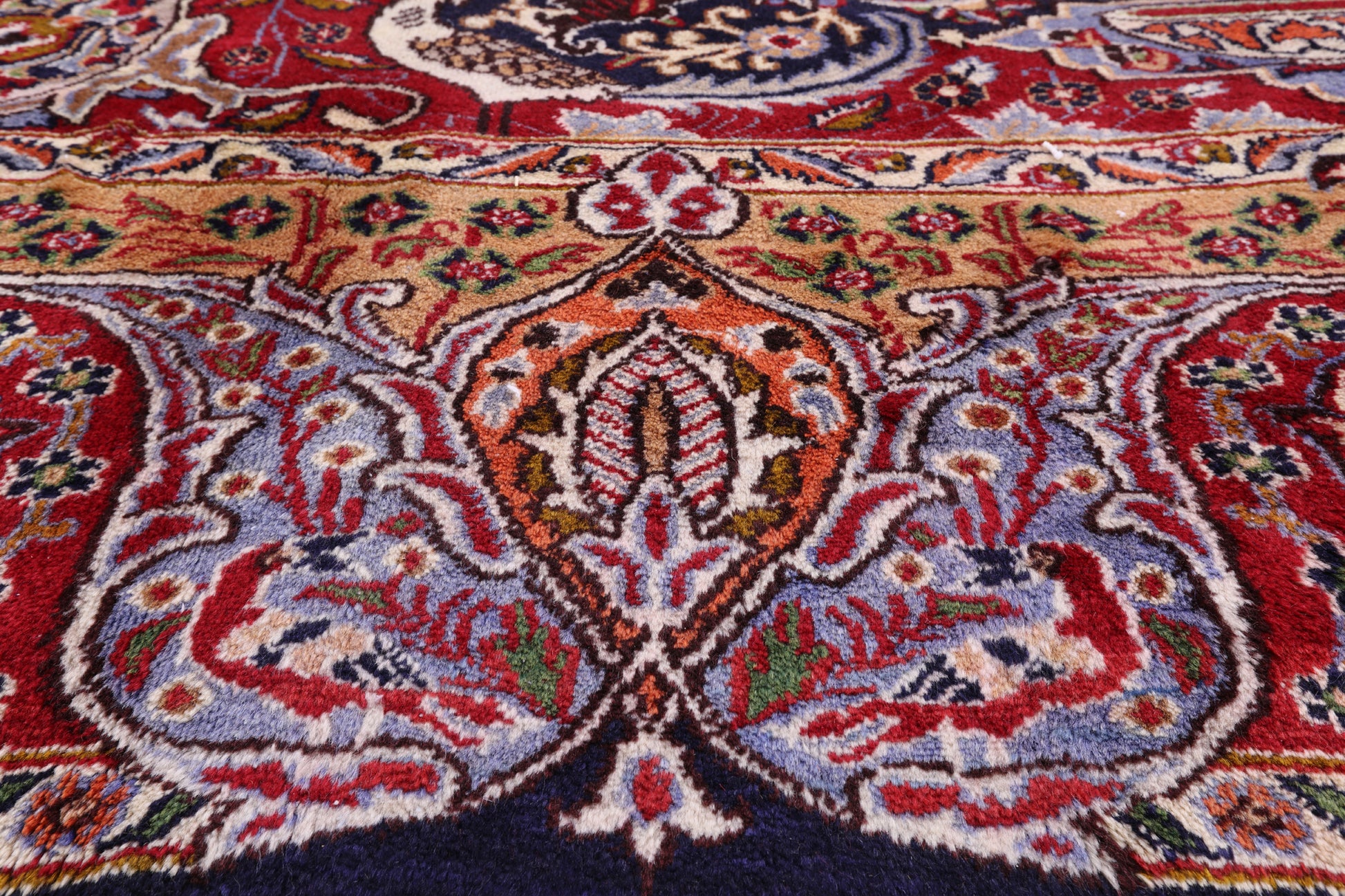 New Authentic Persian Kashmar Handmade Rug - 9' 6" X 12' 4" - Golden Nile