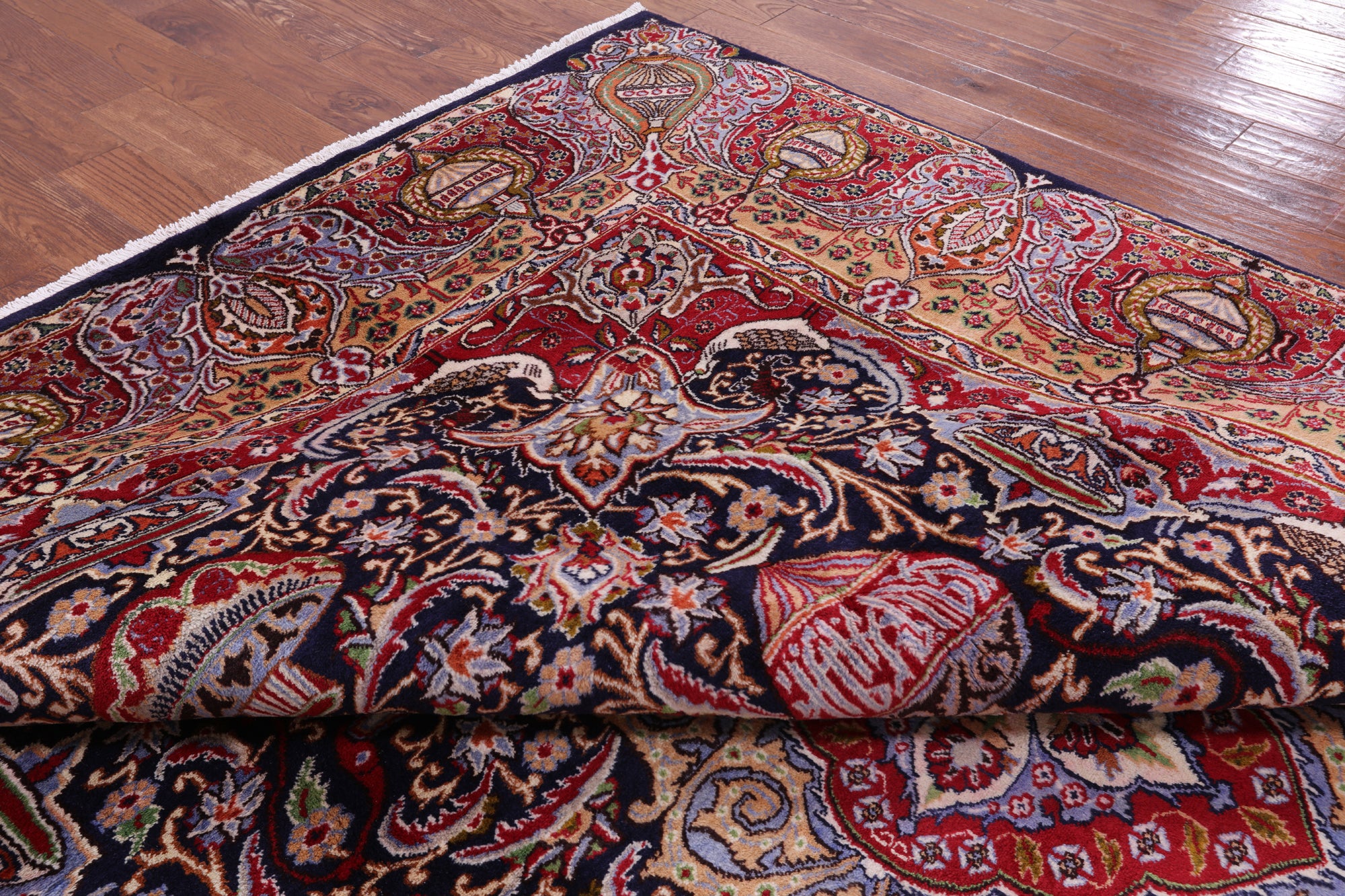 New Authentic Persian Kashmar Handmade Rug - 9' 6" X 12' 4" - Golden Nile